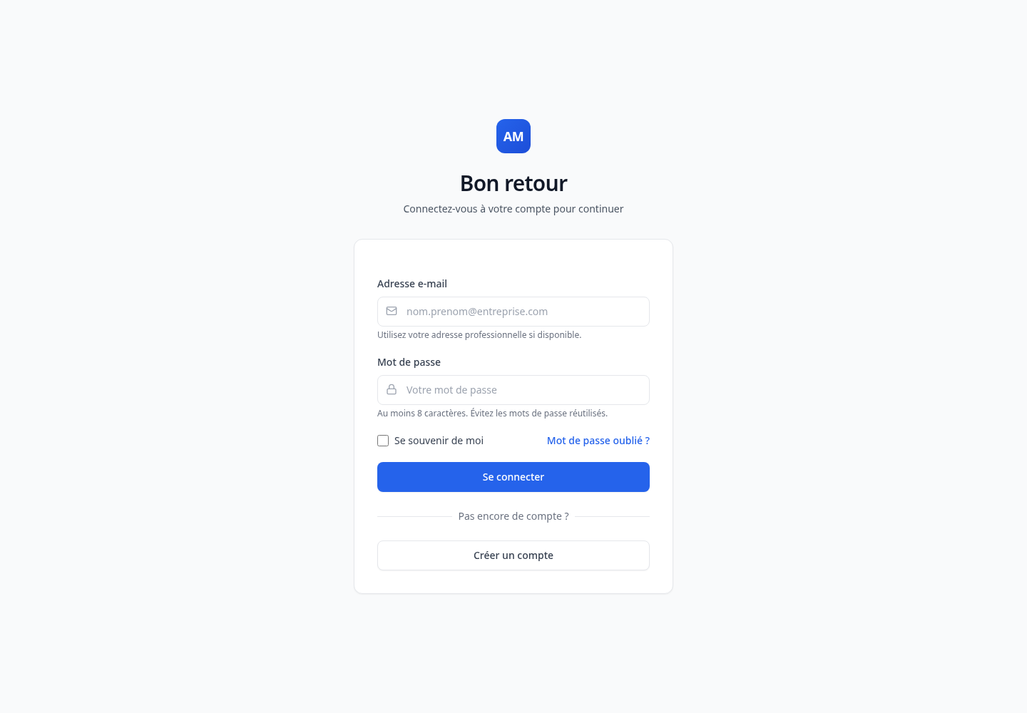 Capture de AppointMe — Système de gestion de rendez-vous